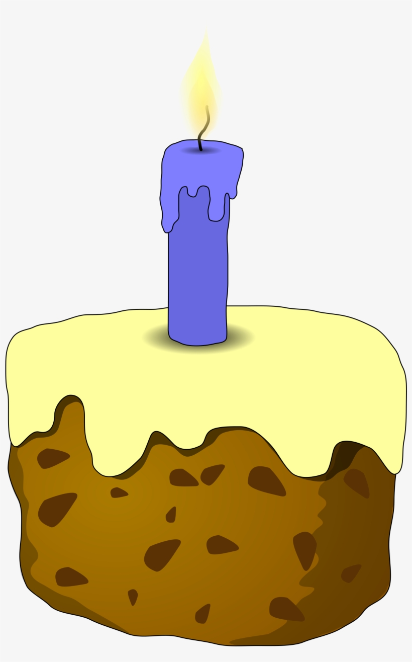 Open - Cake With Candle, transparent png download