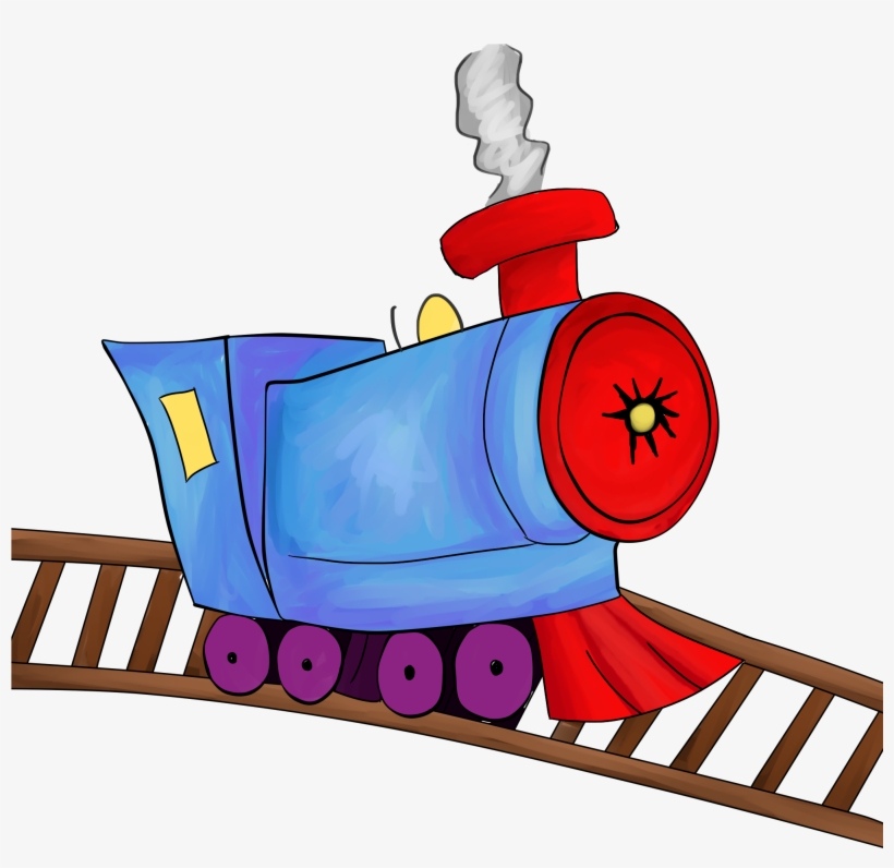 Clip Art Train Track - Train On Track Clipart, transparent png download