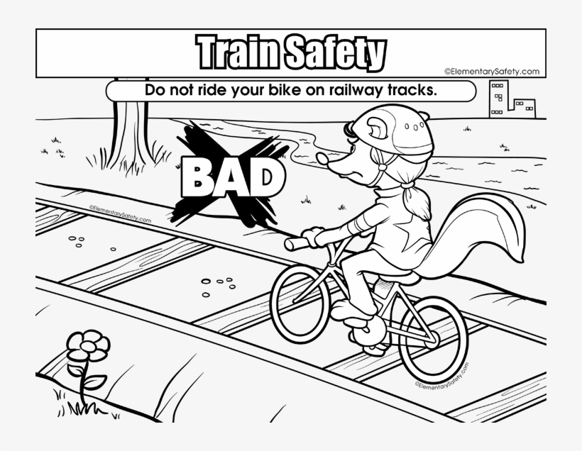 Train Tracks Drawing At Getdrawings - Train Safety Drawing, transparent png download