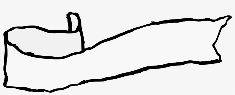 Hand Drawn Ribbon Banner Transparent Png Banner Transparent - Drawing, transparent png download