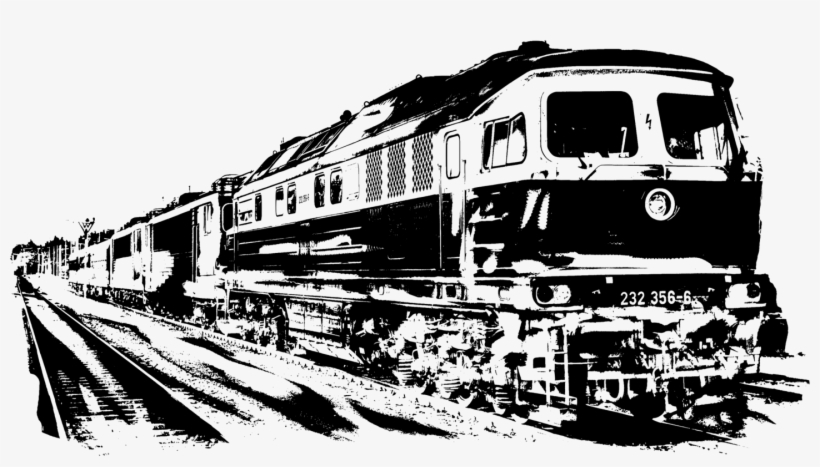 Rail Transport Train Diesel Locomotive Track - Locomotive: Notebook With 150 Lined Pages [book], transparent png download