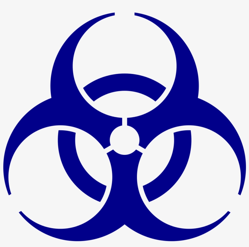 Biohazard Symbol - Biohazard Symbol Blue, transparent png download