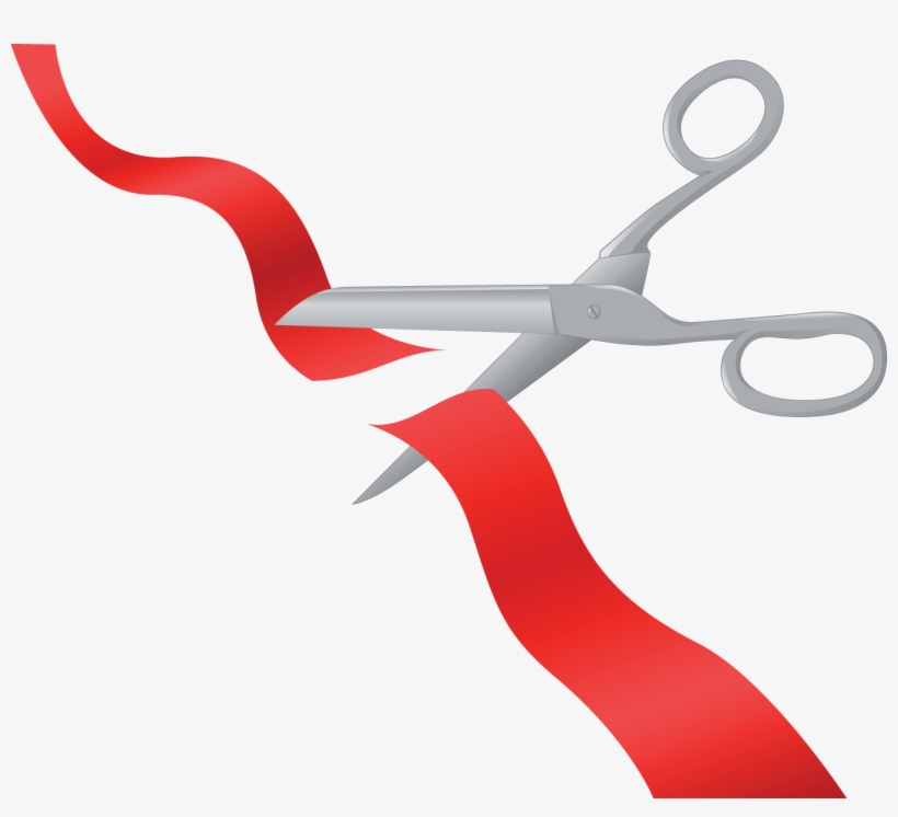 Ribbon Cutting Vector - Ribbon Cutting Clip Art Png, transparent png download