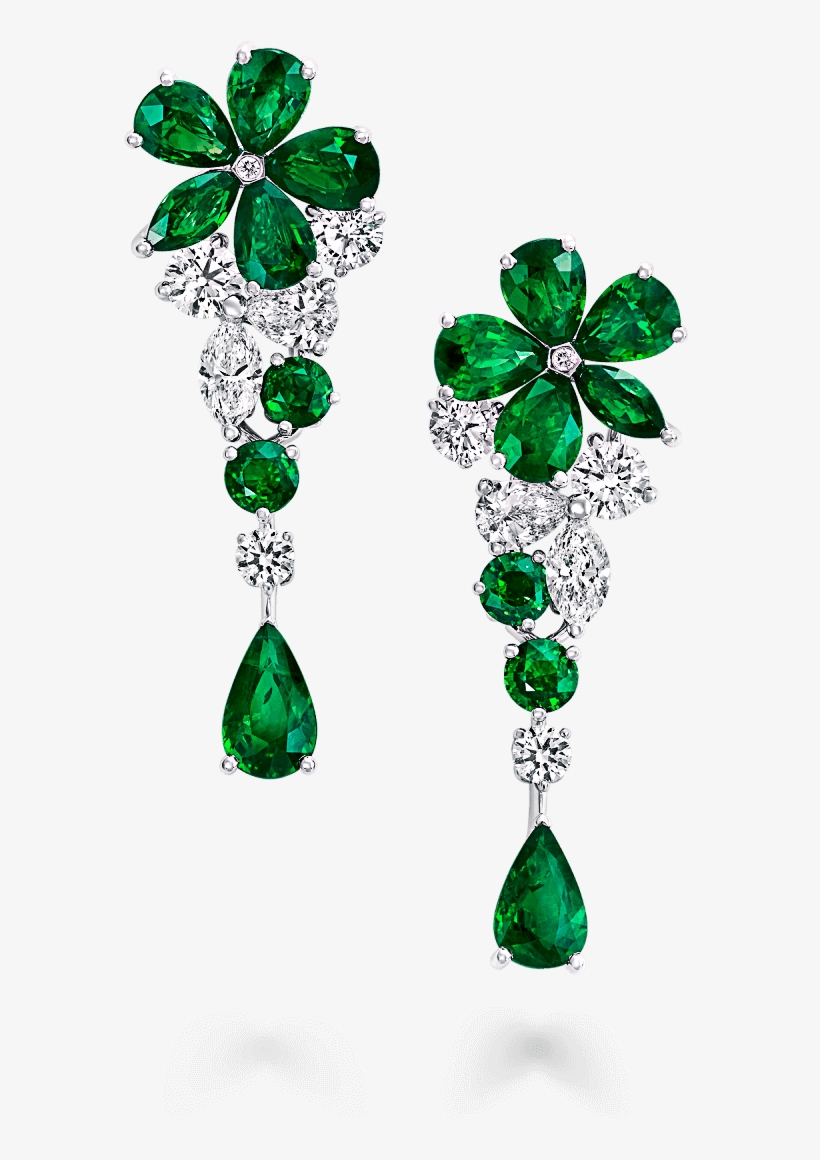 A Pair Of Graff Emeralds And Diamonds Carissa Single - Graff Diamonds, transparent png download