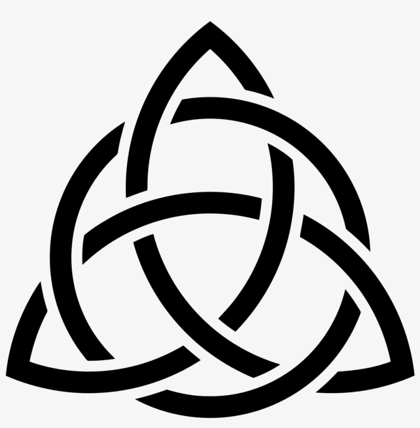 Triquetra Circle Interlaced Black - Triquetra Png, transparent png download