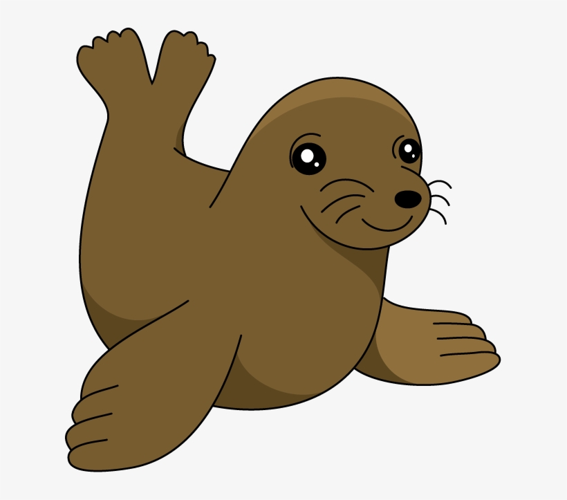Sea Lion Clipart - Cute Sea Lion Clipart, transparent png download
