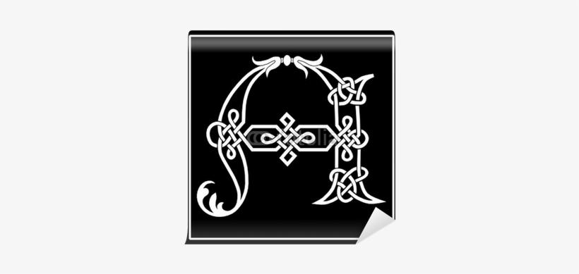 Vector Of A Celtic Knot-work Capital Letter A Wall - L Celtic Knots, transparent png download