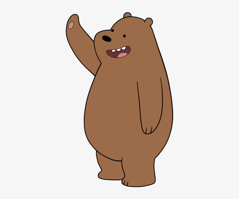 Krabs, Babby, Pc Guy, Griz, Pretty Girl And Red Hoodie - Cartoon Network We Bare Bears Grizzly, transparent png download