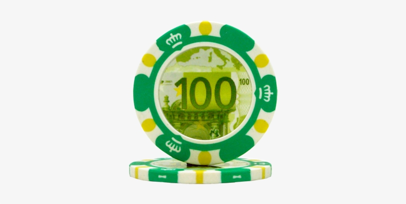 100 Euro Poker Chips - 100 Poker Chip Png, transparent png download