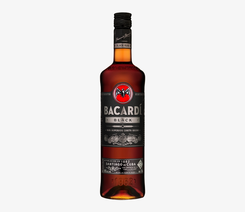 Bacardi Black Rum 750ml, transparent png download
