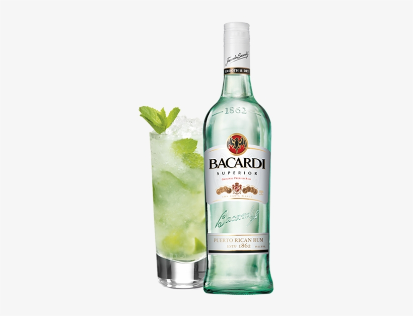 Bacardi - Silver (superior) Rum (100ml), transparent png download