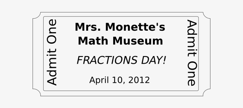 Museum Ticket Template Clip Art At Clipart Library - Museum Ticket Template, transparent png download