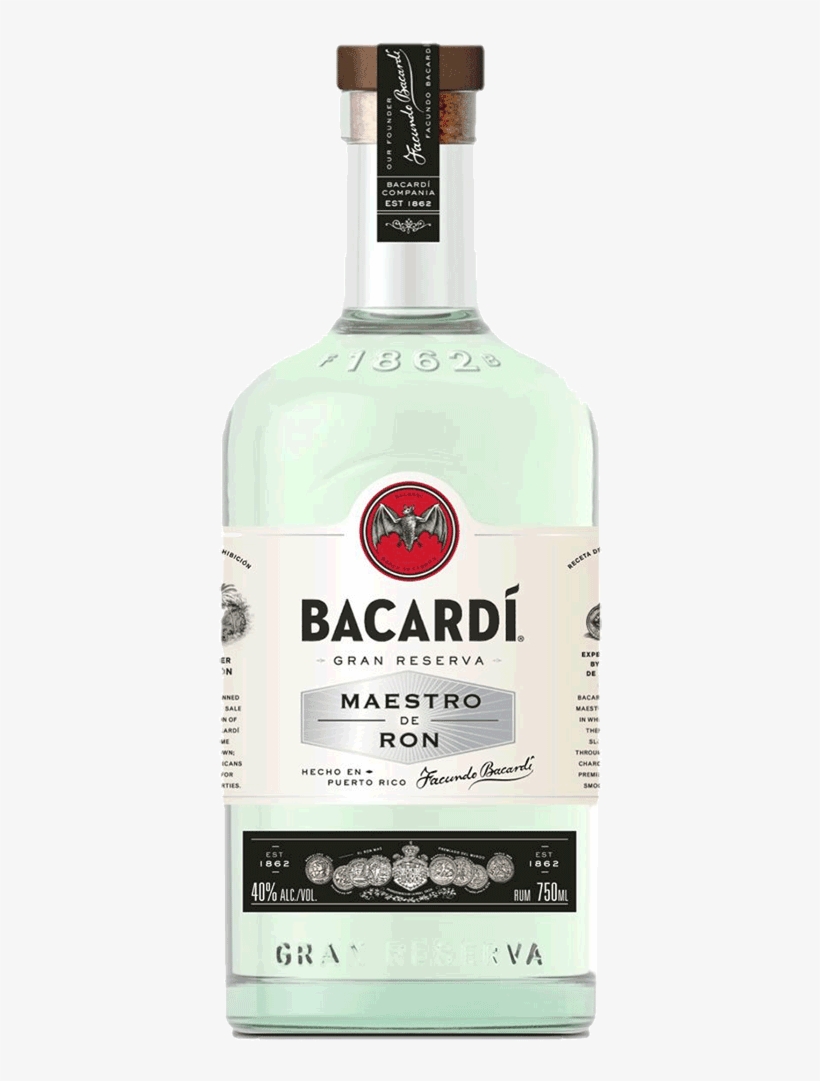 Bacardi Gran Reserva Maestro De Ron - Bacardi Gold Rum, Puerto Rican - 750 Ml Bottle, transparent png download