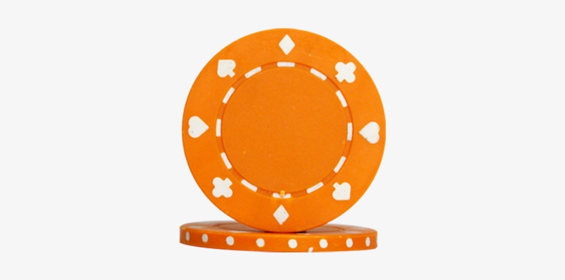 Poker Chips Suit Orange - Poker Chips Blue With Suits, transparent png download