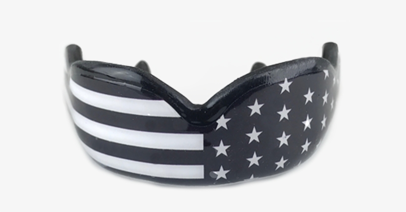 Black And White American Flag Mouth Guard - Damage Control Mouthguards Battle Flag Mouthguard,, transparent png download