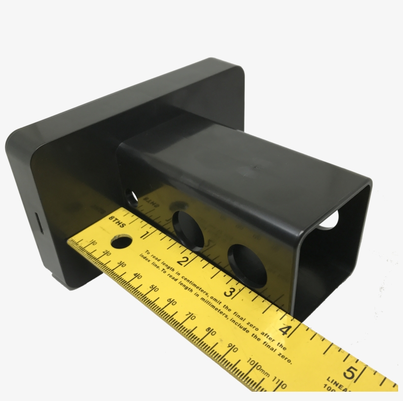 Black & White American Flag Hitch Cover - Ruler, transparent png download