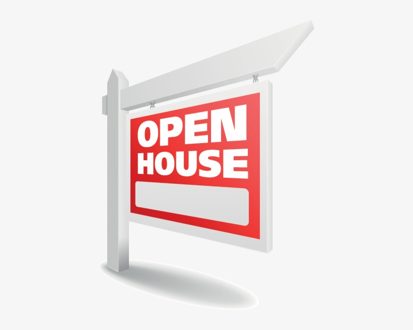 The Benefits Of Going To Open Houses - Signage, transparent png download