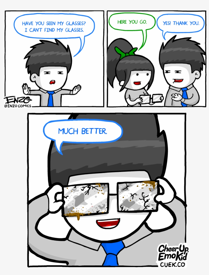 The Brown Particles Help With My Poo-ripheral Vision - Comics, transparent png download