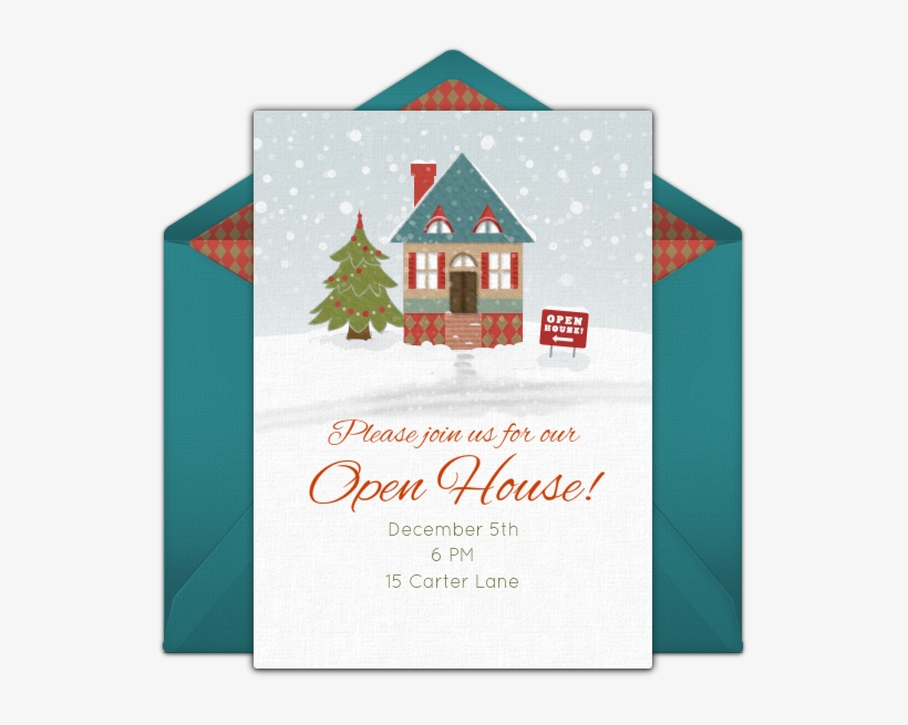 Winter Open House Online Invitation - Christmas Day, transparent png download