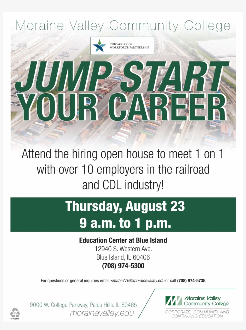 18 Morraine Valley Hiring Open House - Flyer, transparent png download