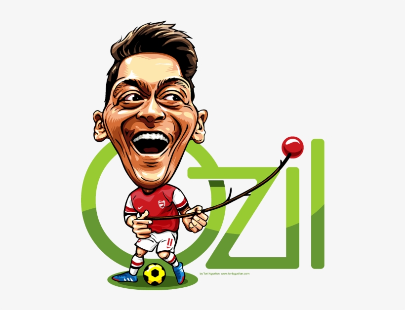 Ozil Caricature By Toni A - Ozil Caricature, transparent png download