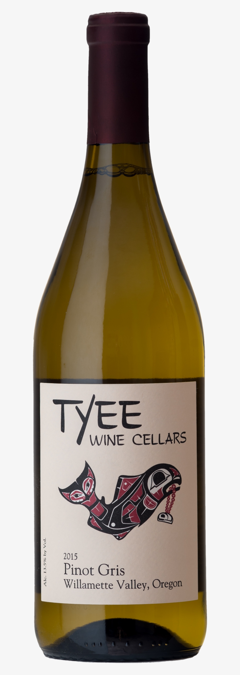 2015 Tyee Pinot Gris - Wine, transparent png download