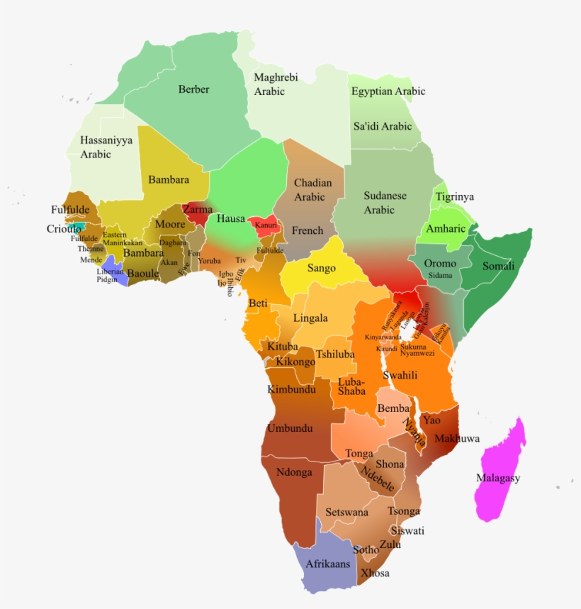 Idea That Kwanzaa Was Established By Someone Who Was - Map Of Language In Africa, transparent png download