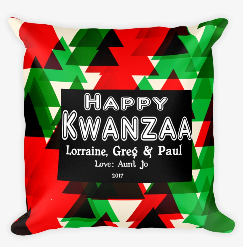 Kwanzaa Red, Black & Green Kwanzaa Pillow - Cushion, transparent png download