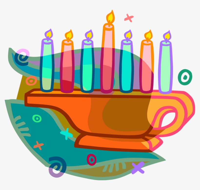 Vector Illustration Of Traditional African Kinara Candle - Clip Art, transparent png download