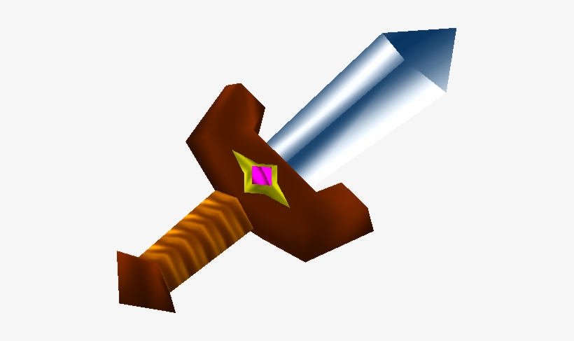The Blade On The Ladder Seems To Have More Geometry - Oot Kokiri Sword, transparent png download