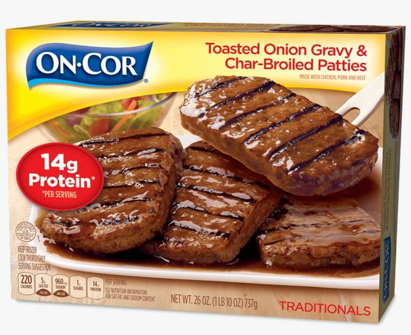 Toasted Onion Gravy & Char-broiled Patties - Oncor Dinners, transparent png download