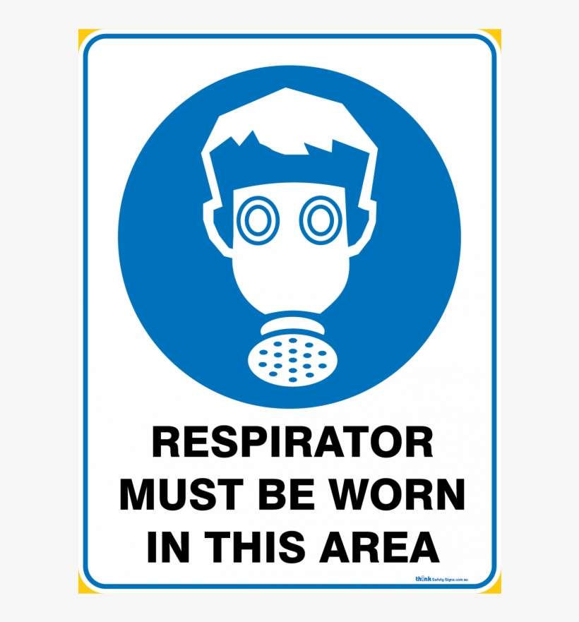 Mandatory Respirator Must Be Worn In This Area - Safety Eye Protection Sign, transparent png download