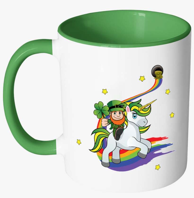 St Patricks Day Coffee Mug Leprechaun Riding On Irish - Mug, transparent png download