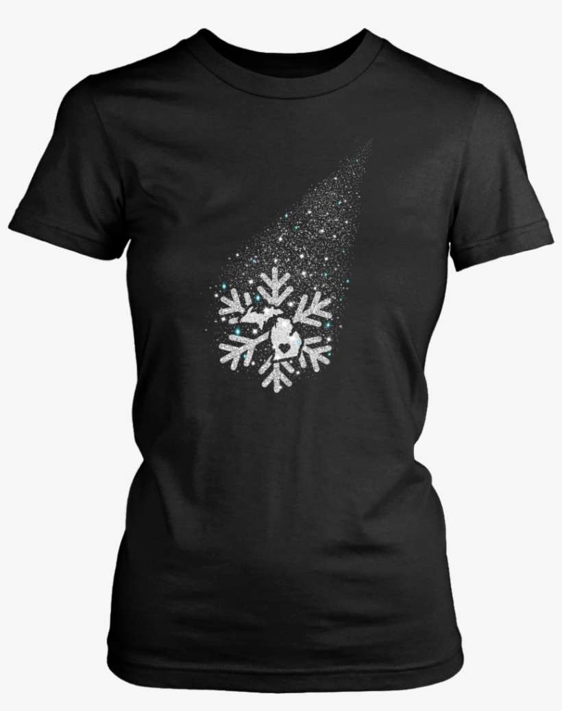 Michigan Snow Flower - Christmas Football Shirt, transparent png download