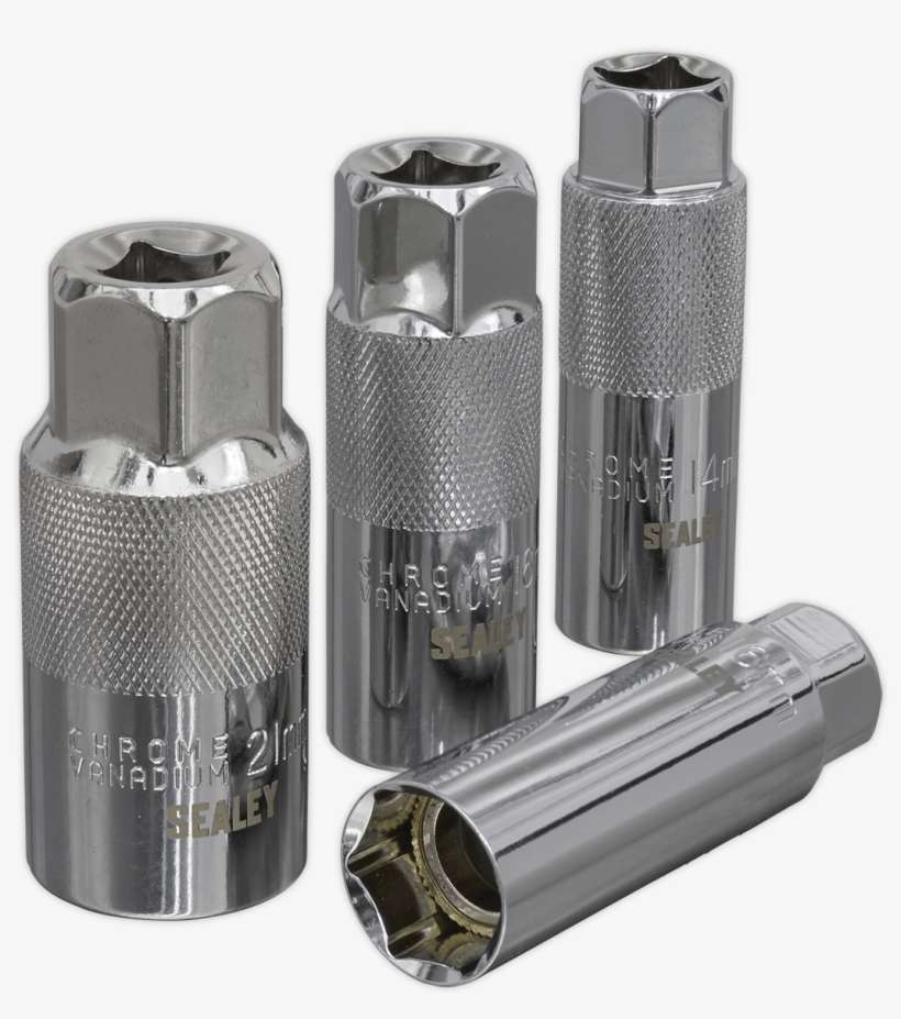 Ak6556 Sealey Spark Plug Socket Set 4pc 3/8 - Bullet, transparent png download