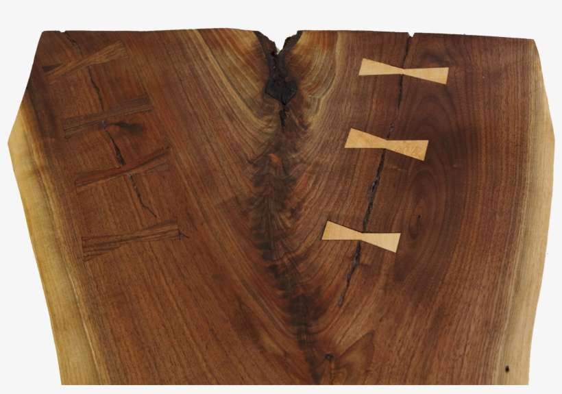 Hand Crafted Wooden Bench, Live Edge Black Walnut - Plank, transparent png download