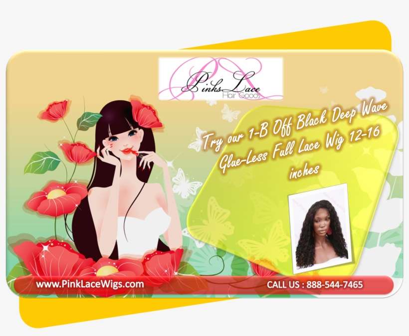 This Is A Gorgeous Wavy Textured Lace Wig Made Of The - Floral Flower Wall Mural 2, transparent png download