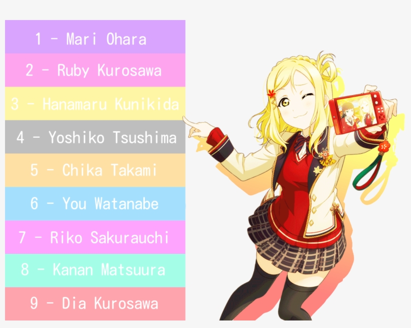 Image - Mari Ohara Background Transparent, transparent png download