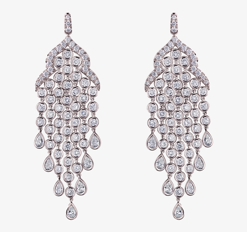 Tiara Aura Chandelier Earrings - Art Deco Faux Earrings, transparent png download