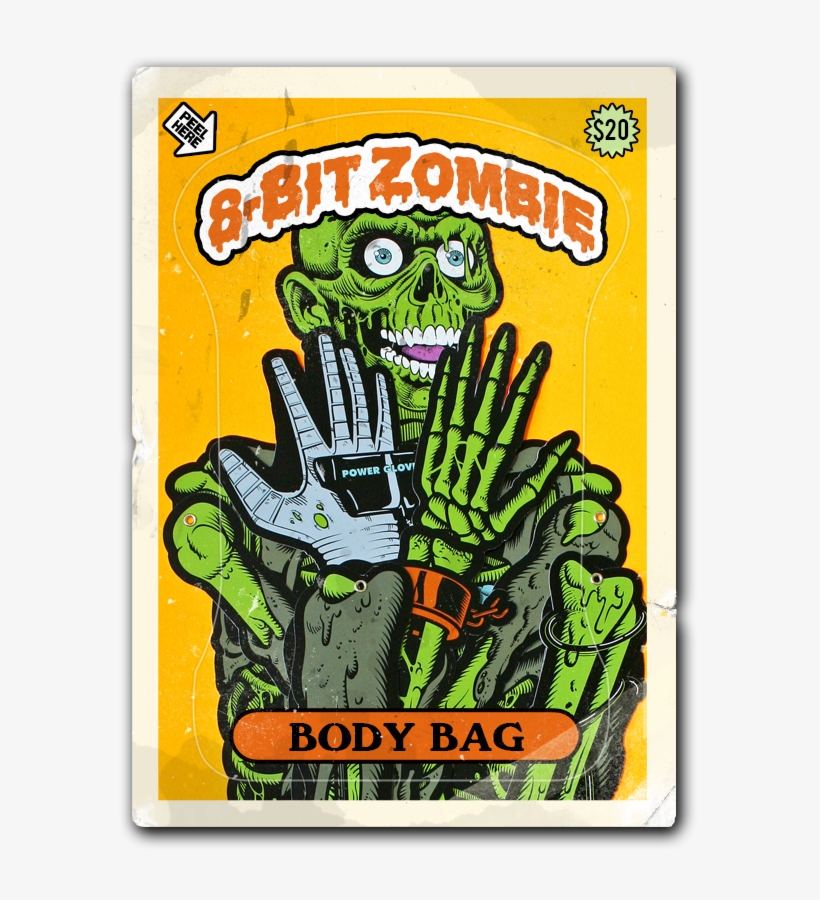 8-bit Zombie Body Bag - Horror, transparent png download