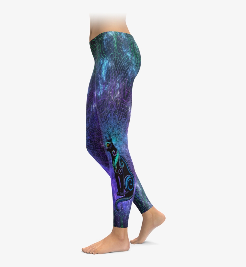 Neon Glow Cat Leggings - Legs On Fire, transparent png download