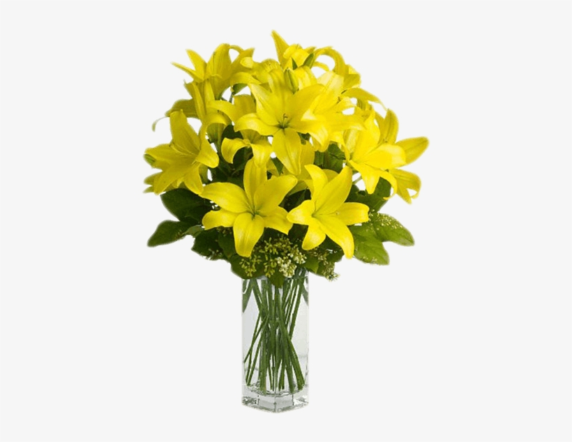 Yellow Lily Flower Online - Lily Sunshine - Deluxe - Lilies, transparent png download
