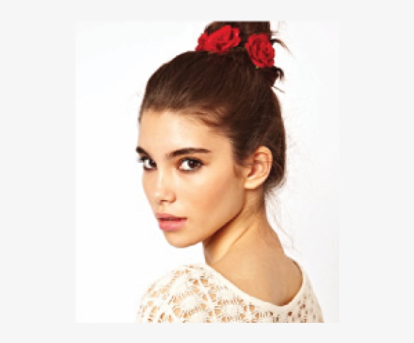 Rose Hair Bun Holder - Flower Head Piece For A Bun, transparent png download