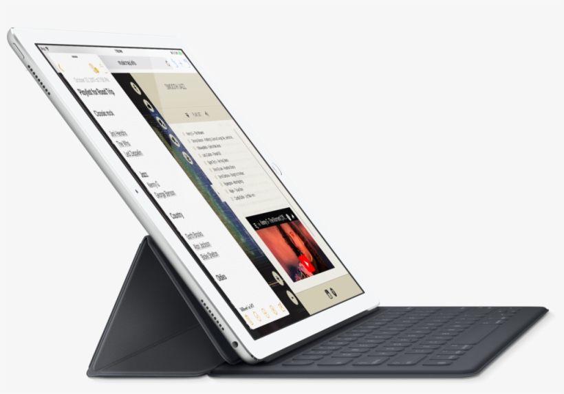 Multi-tasking Makes Tasks Like Taking Notes On A Webpage - Apple Mjyr2zm/a Ipad Pro Smart Keyboard - Black, transparent png download