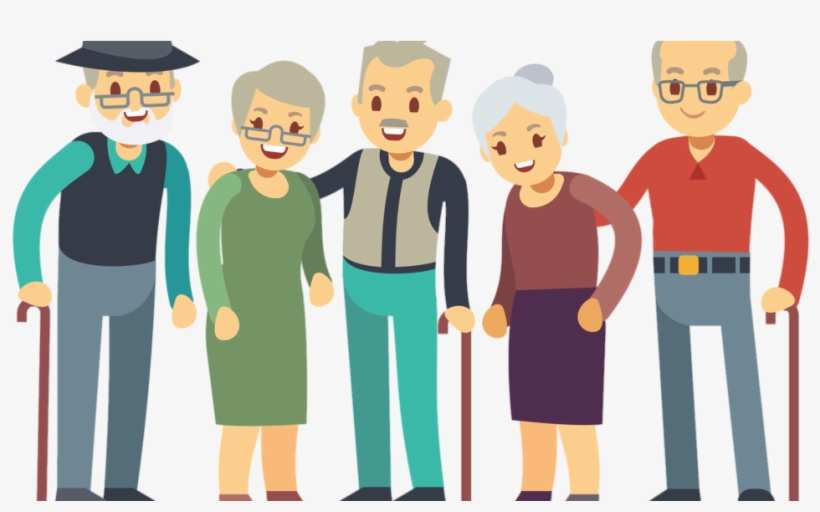 Illustration Of Happy Retirement People Smiling After - Old Men Group Cartoon, transparent png download