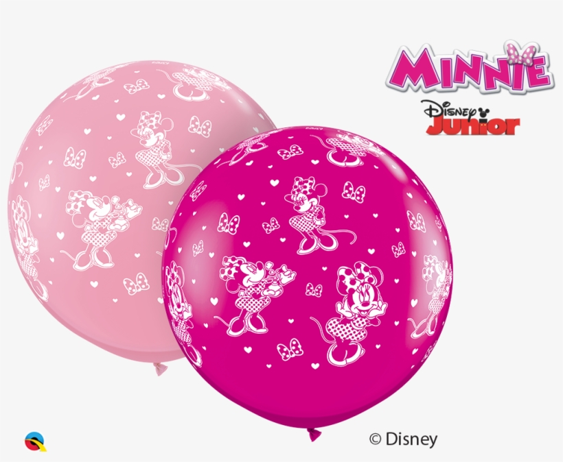 36" Pink/berry 02 Count Minnie Mouse Latex Balloons - Minnie Mouse Giant Balloon - 36 Inch Latex - 2 Pack, transparent png download