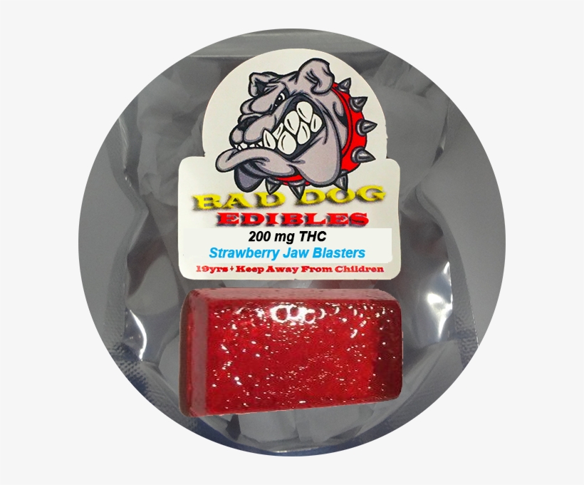 Bad Dog Edibles 200mg Thc Strawberry Jaw Blasters Hard - Bulldog Poster Print (portrait) - A4, 11.7 X 8.3 In, transparent png download