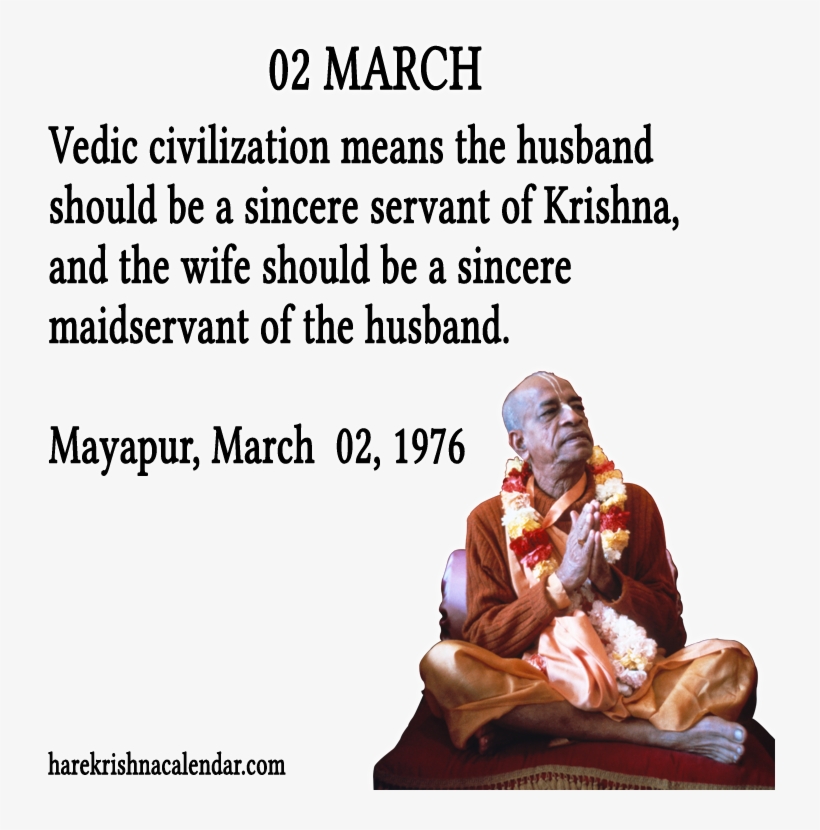 02 March - Srila Prabhupada Quote 1st March, transparent png download