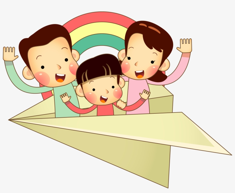 Happiness Child Illustration Mom - Papá Y Mamá Animados, transparent png download