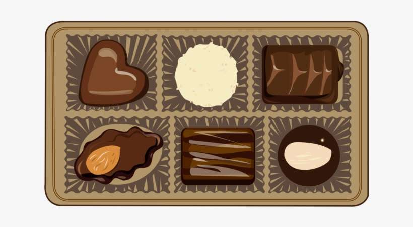 Illustration Showing All Six Chocolates In Our Chocolate - Box Of Chocolates Illustration, transparent png download